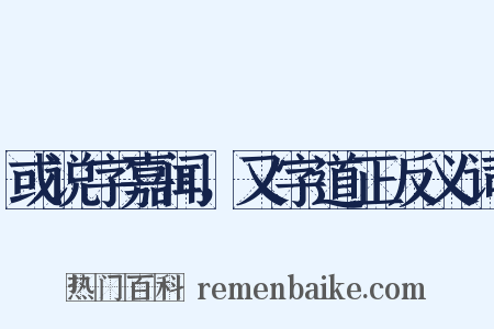 或说字嘉闻，又字道正反义词是什么意思的图片